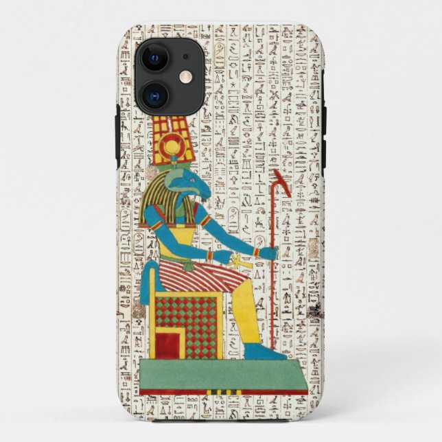 Ancient Egyptian God Amun Hieroglyphics Design Case-Mate iPhone Case (Back)