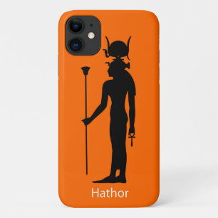 Ancient Egyptian God Hathor Silhouette iPhone 11 Case