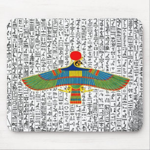 Ancient Egyptian God Horus Hawk Mousepad
