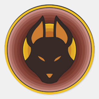 Ancient Egyptian God Wepwawet Logo Sticker