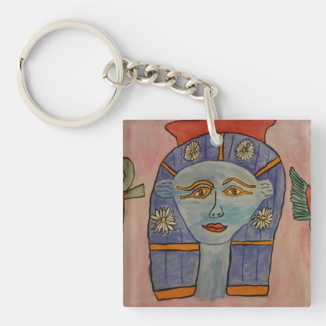 Ancient Egyptian Goddess Acrylic Key Ring (Front)