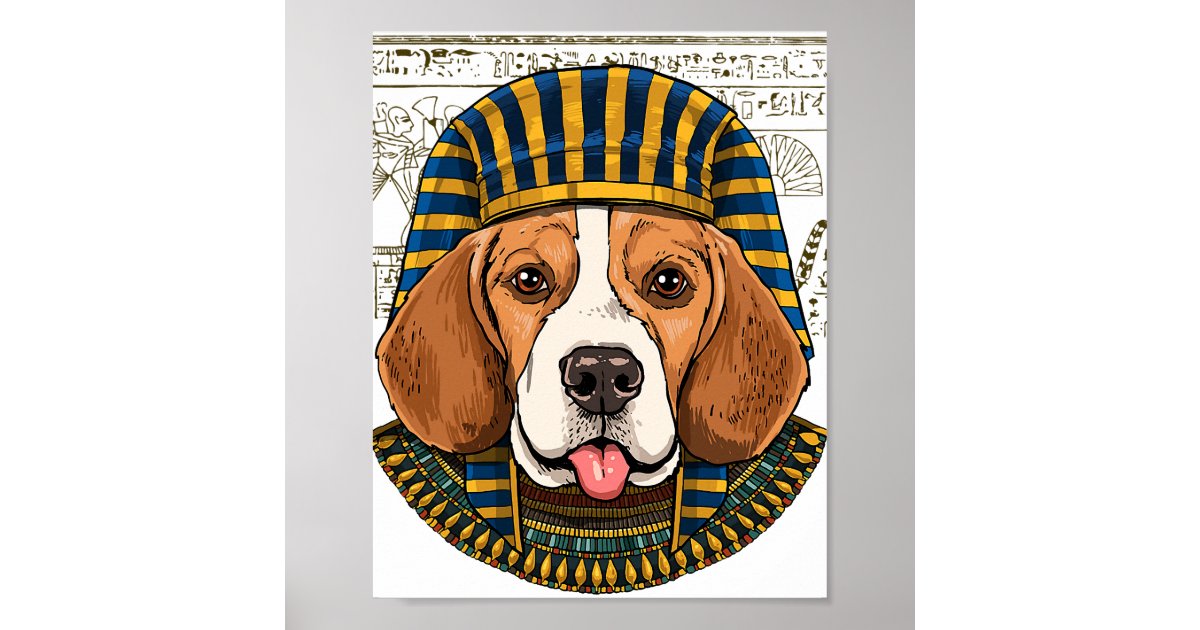 Ancient Egyptian Goddess Beagle Pyramid Beagle Dog Poster Zazzle