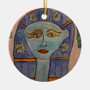 Ancient Egyptian Goddess Ceramic Ornament