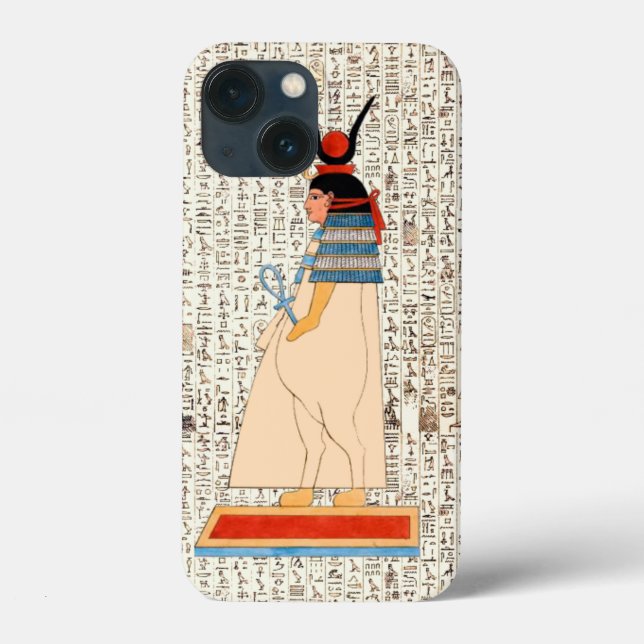 Ancient Egyptian Goddess Hathor Hieroglyphics  Case-Mate iPhone Case (Back)