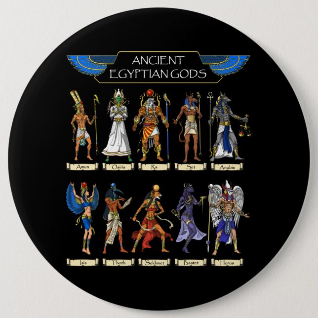 Ancient Egyptian Gods 6 Cm Round Badge (Front)