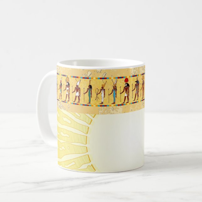 Ancient Egyptian Gods and Goddesses Coffee Mug (Front Left)
