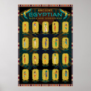 Ancient Egyptian Gods and Goddesses Poster