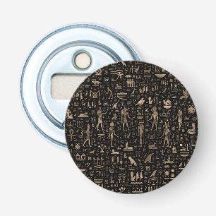Ancient Egyptian Gods and hieroglyphs Bottle Opener