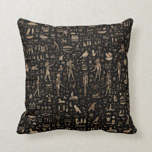 Ancient Egyptian Gods and hieroglyphs Cushion