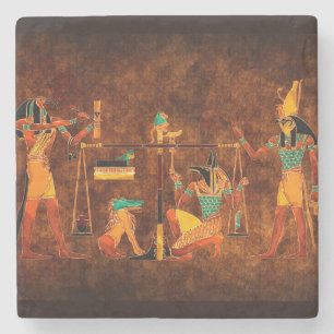 Ancient Egyptian Gods Stone Coaster