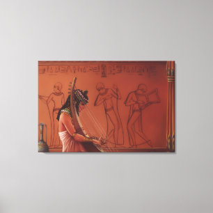 Ancient Egyptian Harp Player Fine Art Print