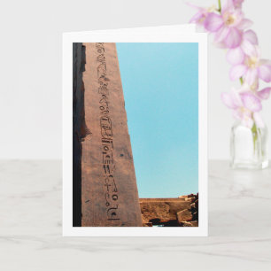 Ancient Egyptian Hieroglyphic Obelisk, Luxor Card
