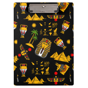 Ancient Egyptian Hieroglyphic Pattern Background Clipboard