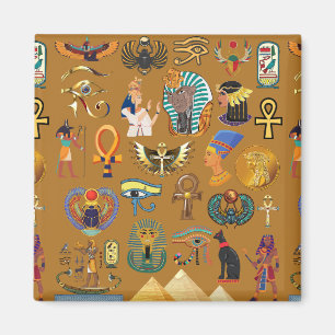 Ancient Egyptian Hieroglyphic -Pattern Hieroglyphi Magnet