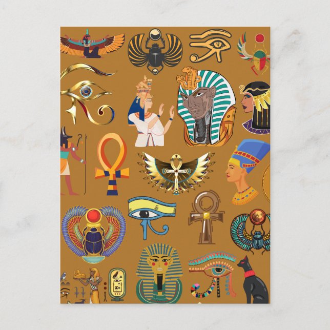 Ancient Egyptian Hieroglyphic -Pattern Hieroglyphi Postcard (Front)