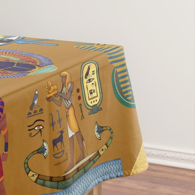 Ancient Egyptian Hieroglyphic -Pattern Hieroglyphi Tablecloth (In Situ)
