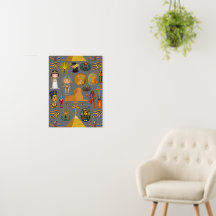 Ancient Egyptian Hieroglyphic -Pattern Pharaoh