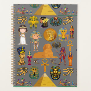 Ancient Egyptian Hieroglyphic -Pattern Pharaoh Planner