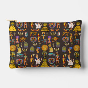 Ancient Egyptian Hieroglyphic Pattern Symbol       Accessory Pouch