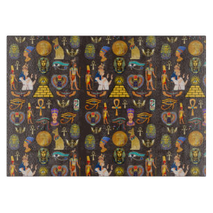 Ancient Egyptian Hieroglyphic Pattern Symbol Cutting Board