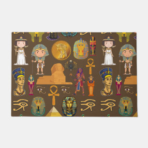 Ancient Egyptian Hieroglyphic -Pattern Symbol Doormat