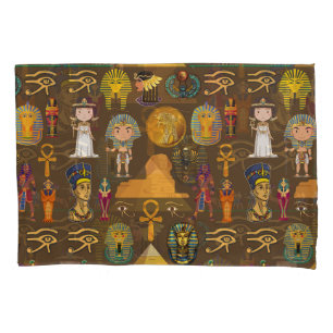 Ancient Egyptian Hieroglyphic -Pattern Symbol Pillowcase
