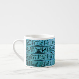 Ancient Egyptian Hieroglyphs Blue Speciality Mug