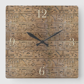 Ancient Egyptian Hieroglyphs Designer Clock