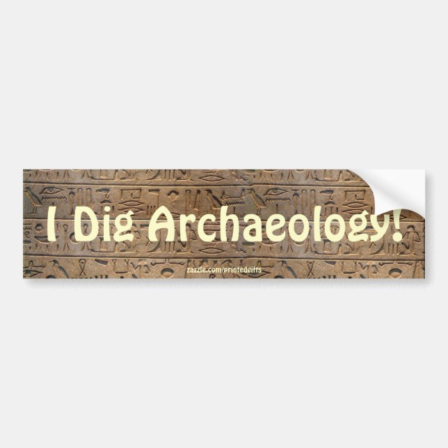 Ancient Egyptian Hieroglyphs Designer Gift Bumper Sticker (Front)