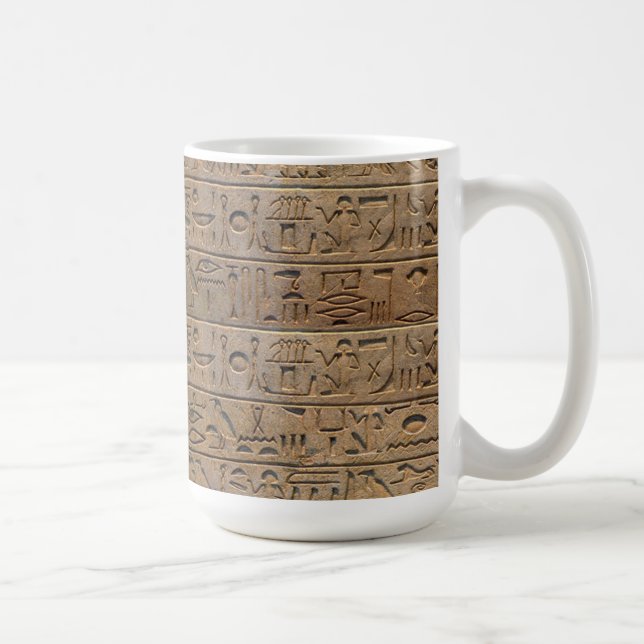Ancient Egyptian Hieroglyphs Designer Gift Coffee Mug (Right)