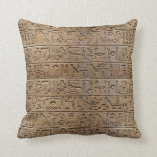 Ancient Egyptian Hieroglyphs Designer Gift Cushion