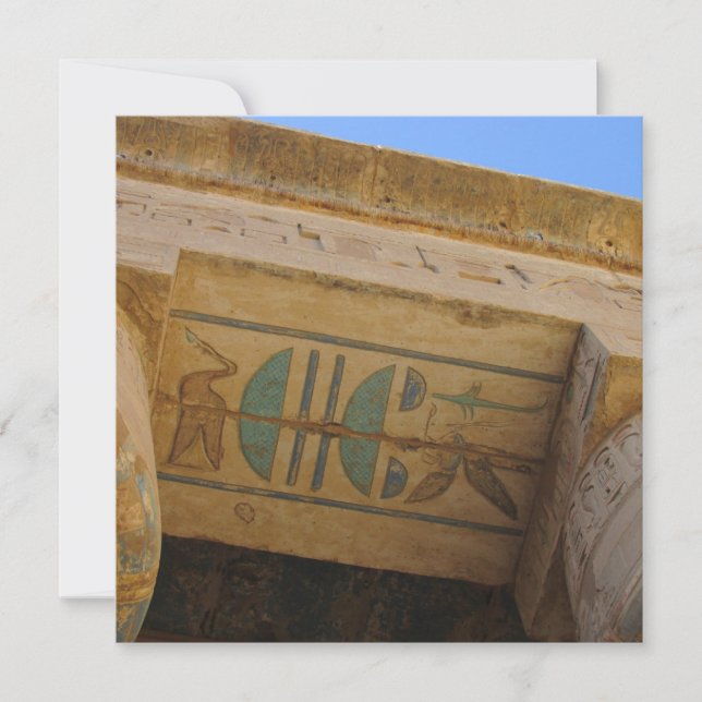 Ancient Egyptian Hieroglyphs Flat Card (Front)