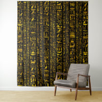 Ancient Egyptian hieroglyphs gold and black colour