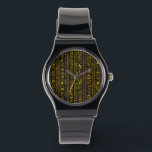 Ancient Egyptian hieroglyphs gold and black colour Watch<br><div class="desc">Ancient Egyptian hieroglyphs gold and black colour.</div>