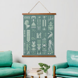 Ancient Egyptian Hieroglyphs  Hanging Tapestry