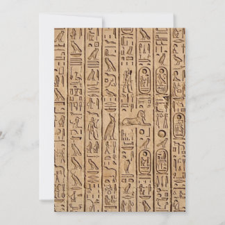 Ancient Egyptian hieroglyphs Invitation