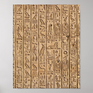 Ancient Egyptian hieroglyphs Poster