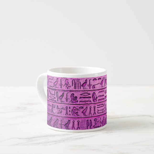 Ancient Egyptian Hieroglyphs Purple Speciality Mug (Front Left)