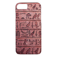 Ancient Egyptian Hieroglyphs Red iPhone 7 Case