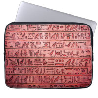 Ancient Egyptian Hieroglyphs Red
