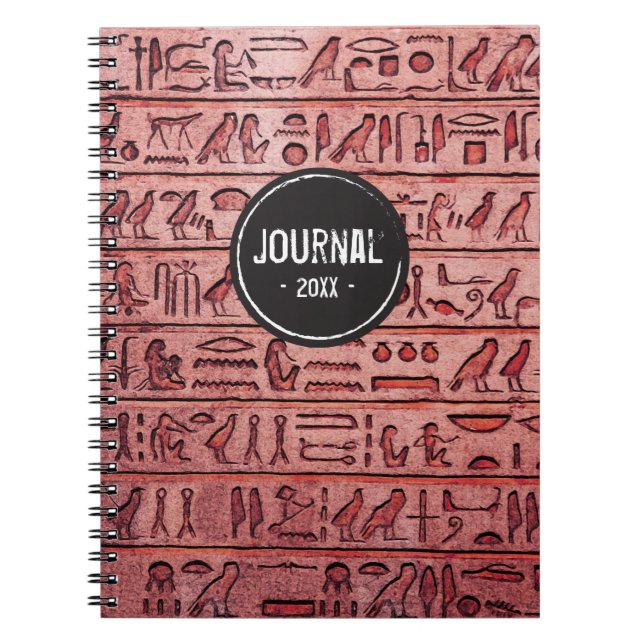 Ancient Egyptian Hieroglyphs - Red Notebook (Front)
