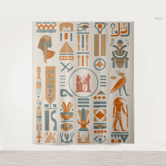 Ancient Egyptian Hieroglyphs Tapestry