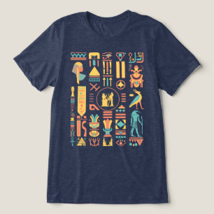 Ancient Egyptian Hieroglyphs Tri-Blend Shirt