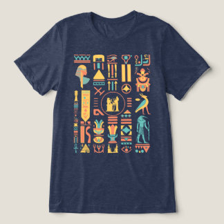 Ancient Egyptian Hieroglyphs Tri-Blend Shirt