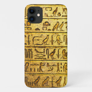 Ancient Egyptian Hieroglyphs Yellow iPhone 11 Case