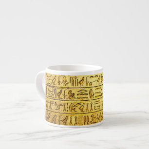 Ancient Egyptian Hieroglyphs Yellow Speciality Mug