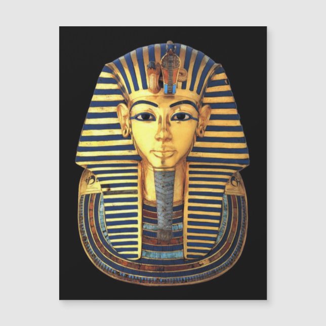Ancient Egyptian King Tut Gold Mask magnet card (Front)