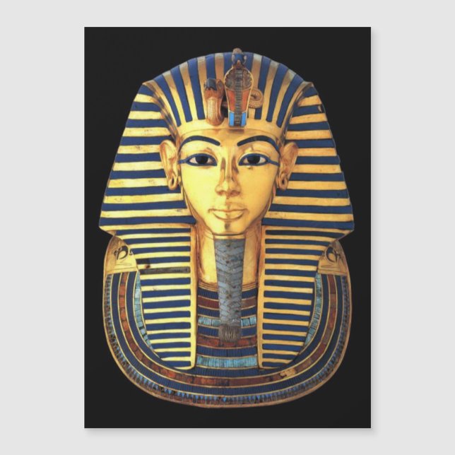 Ancient Egyptian King Tut Gold Mask magnet card (Front)