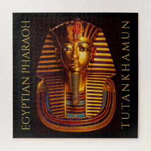 Ancient Egyptian King Tutankhamun Gold Burial Mask Jigsaw Puzzle