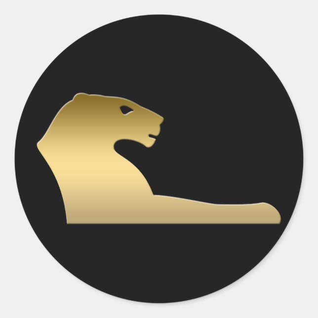 Ancient Egyptian lion – goddess Sekhmet Classic Round Sticker (Front)